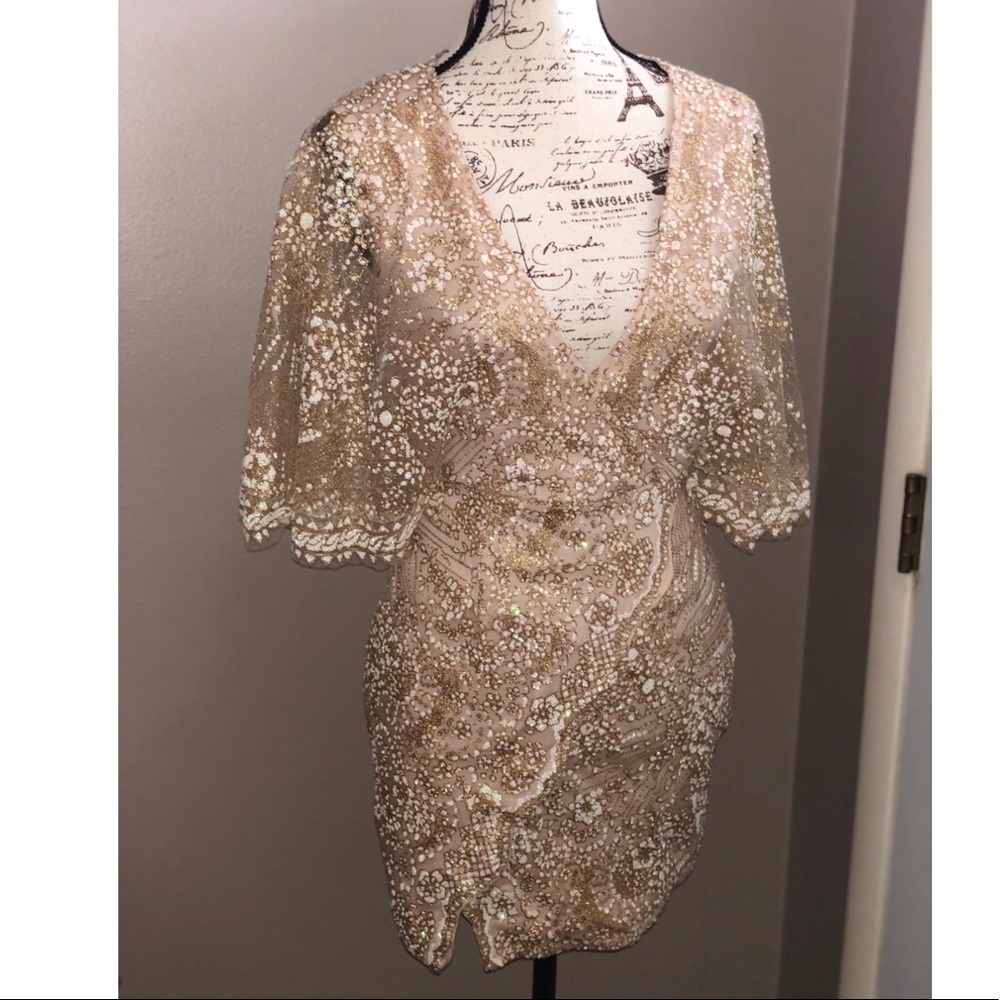 Champagne sparkle dress